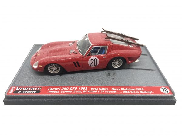 FERRARI 250 GTO 1962 MILANO-CORTINA NATALE CHRISTMAS 2020 1:43 Brumm - immagine 5